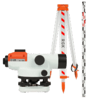 Komplekt - opticheskii nivelir RGK C-28, reika AMO S3 i shtativ RGK S6-N