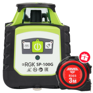 Rotatsionnii nivelir RGK SP-100G, zelenii luch
