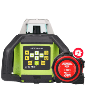 Rotatsionnii nivelir RGK SP-610G, zelenii luch